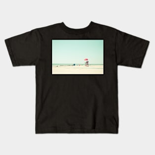 Red Beach Umbrella Kids T-Shirt